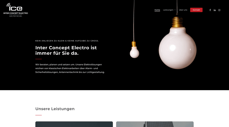 Webdesign der Website electro.lu